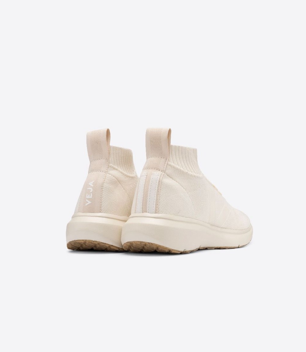 Tenis Veja Mujer - V-Knit X Rick Owens Mid - Blancos - 397WTRCSG